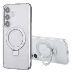 Accezz Ring Stand Backcover mit MagSafe Samsung Galaxy S25 Plus - Transparent