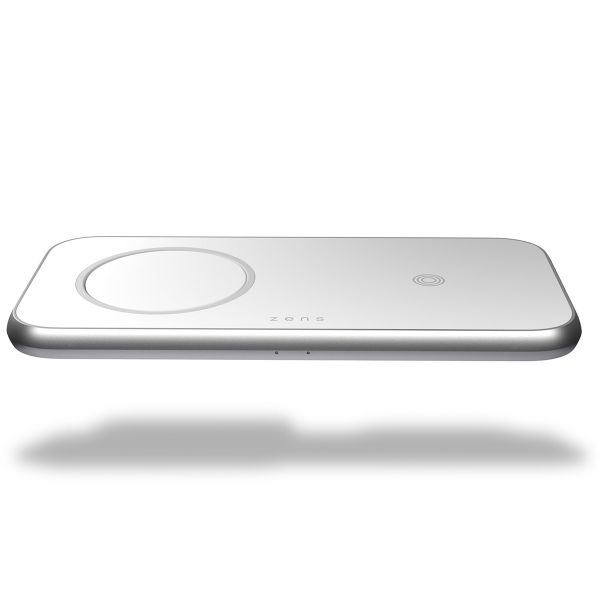 Zens Aluminium 3-in-1 Wireless Charger - Kabelloses Ladegerät für iPhone, Apple AirPods und iPad - Geeignet für MagSafe und Qi2 - Power Delivery - 45 Watt