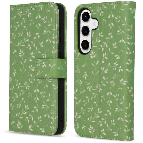 imoshion Design Klapphülle für das Samsung Galaxy S24 Plus - Green Flowers