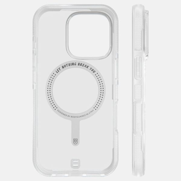 BodyGuardz Ace Pro MagSafe Back Cover für das iPhone 16 Pro - Clear White