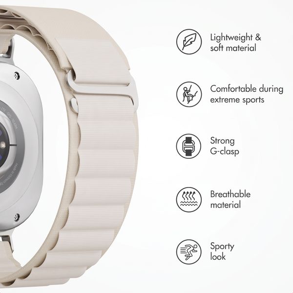 Accezz Nylon Alpine Armband für Samsung Galaxy Watch Ultra 2 (2026) / Ultra (2024/2025) - Polarstern