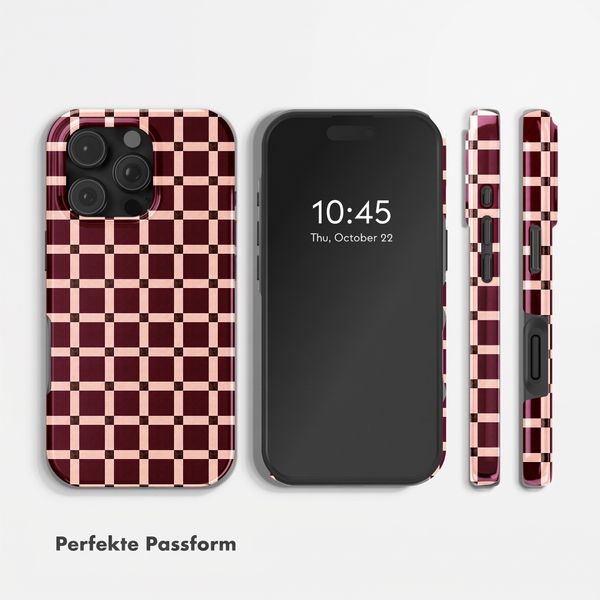 Selencia Vivid Rückabdeckung mit MagSafe Apple iPhone 16 Pro Max - Check This Burgundy