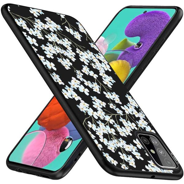 imoshion Design Hülle Samsung Galaxy A51 - Blume - Weiß / Schwarz