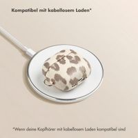Selencia Sabi Hülle Panthermuster  Apple Airpods 4 - Soft Ivory