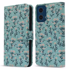 imoshion Design Klapphülle Motorola Moto G34 - Blue Flowers