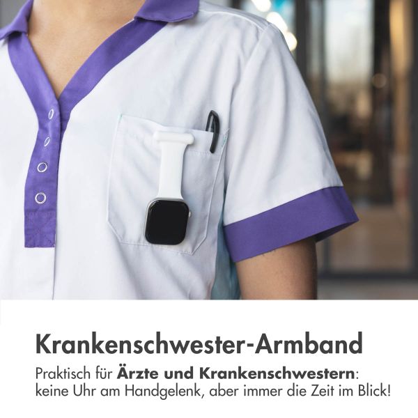 imoshion Pflegekräfte Silikonarmband für das  Apple Watch Series 1 t/m 11 / SE / Ultra (44/45/46/49 mm) - Weiß