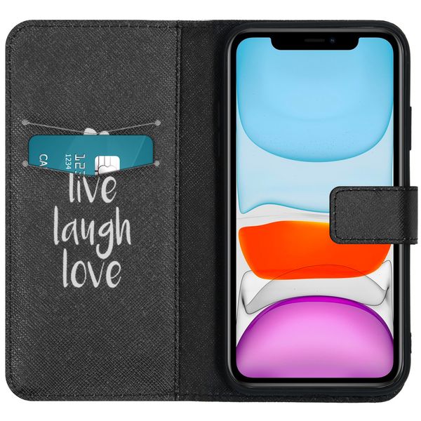 imoshion Design TPU Klapphülle für iPhone 11 - Live Laugh Love