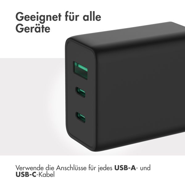 Accezz Power Pro GaN Ultra Fast Wall Charger - 65W - Schwarz