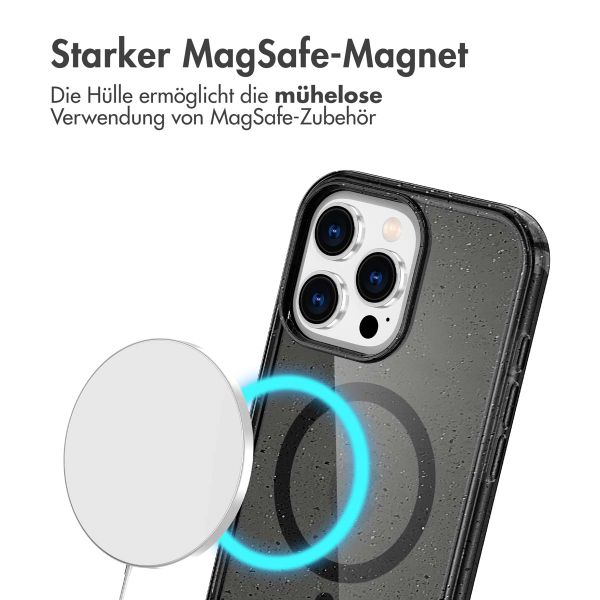 imoshion Sparkle Back Cover mit MagSafe Apple iPhone 16 Pro Max - Glitter Schwarz
