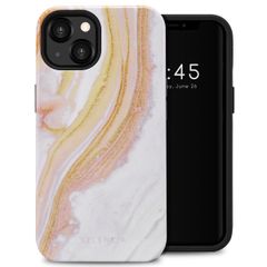 Selencia Vivid Back Cover Apple iPhone 13 - Chic Marble Gold
