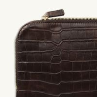 Selencia Croco Laptop Hülle 14 Zoll - Laptop Sleeve - Choco Brown