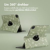 imoshion 360° drehbare Design Klapphülle für das iPad Pro 12.9 (2018 / 2020 / 2021 / 2022) - Green Flowers