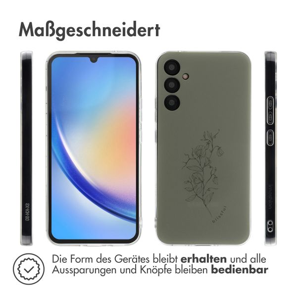 imoshion Design Hülle für das Samsung Galaxy A34 (5G) - Floral Green