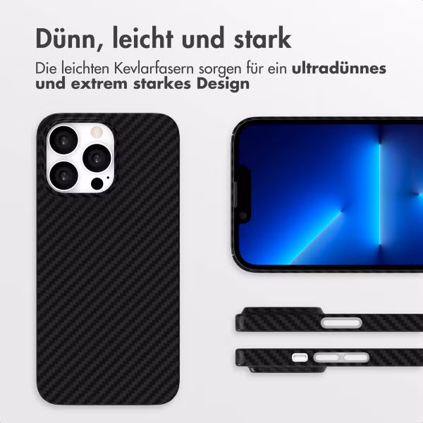 Accezz MagSafe Kevlar Hülle Apple iPhone 13 Pro Max - Schwarz