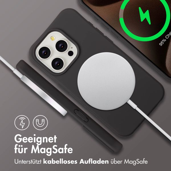 imoshion Color Backcover mit abnehmbarem Handykette und MagSafe Apple iPhone 15 Pro - Black Coffee