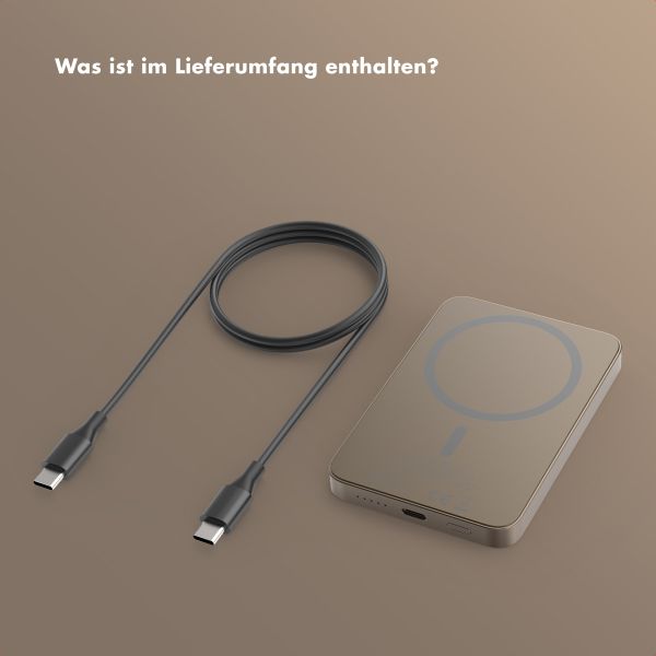 Selencia Vivid Powerbank 5.000 mAh - MagSafe und Qi2 - Desert Gold / Country Moo'd