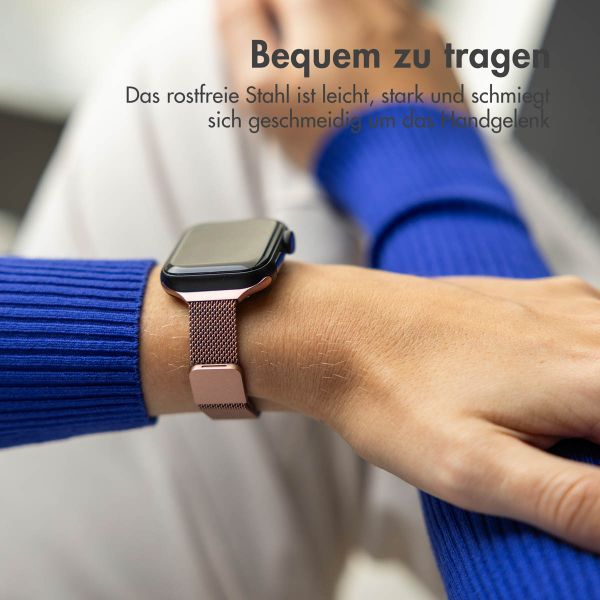 imoshion Mailandisches schlankes Armband für das  Apple Watch Series 1 t/m 9 / SE (38/40/41 mm) | Series 10 / 11 (42 mm) - Rosa