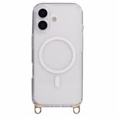 Selencia Rivièra MagSafe Backcover mit abnehmbarem Haken Apple iPhone 16 - Transparent