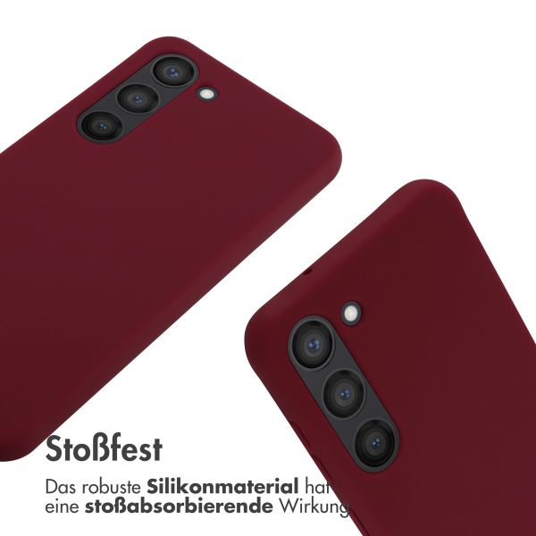 imoshion SilikonHülle mit Band Samsung Galaxy S23 - Dunkelrot