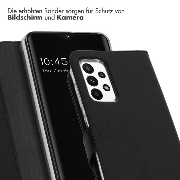 Selencia Echtleder Klapphülle Samsung Galaxy A23 (5G) - Schwarz