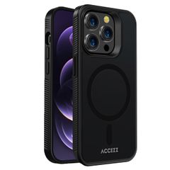 Accezz Rugged Frosted Back Cover mit MagSafe Apple iPhone 14 Pro - Schwarz