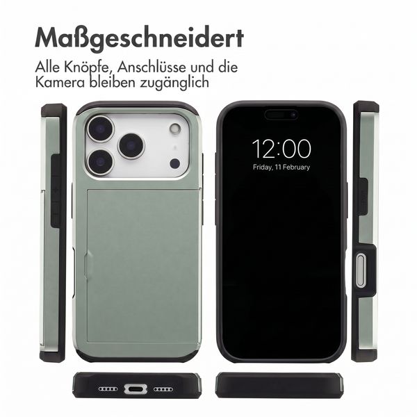 imoshion Backcover mit Kartenfach Apple iPhone 18 Pro / 17 Pro - Grün