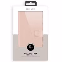 Selencia Echtleder Klapphülle Samsung Galaxy S25 Plus - Dusty Pink