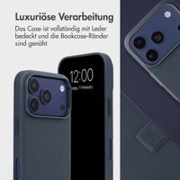 Accezz 2-in-1 Klapphülle aus Leder mit MagSafe Apple iPhone 18 Pro / 17 Pro - Nightfall Blue