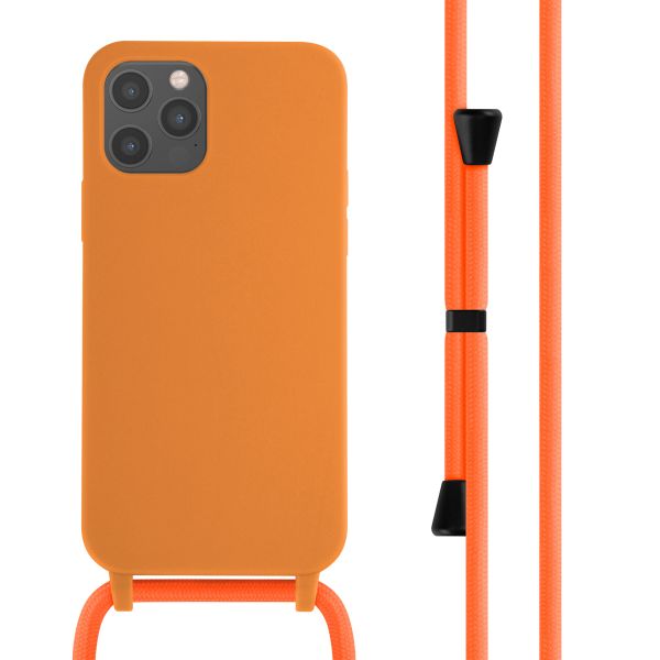 imoshion Silikonhülle mit Band für das iPhone 12 (Pro) - Orange