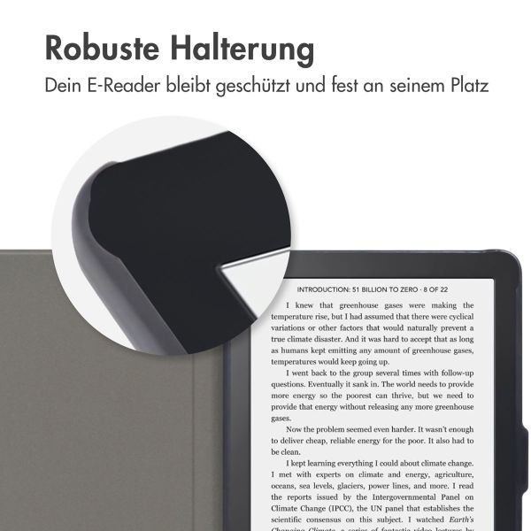 imoshion Design Slim Hard Case Klapphülle Kobo Clara 2E / Tolino Shine 4 - Green Leopard