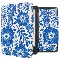 imoshion Design Slim Hard Case Sleepcover für das Kobo Clara Colour / Kobo Clara BW - Flower Tile