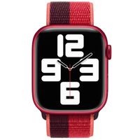 Apple Sport Loop Armband für das  Apple Watch Series 1 t/m 9 / SE (38/40/41 mm) | Series 10 / 11 (42 mm) - Black / Red
