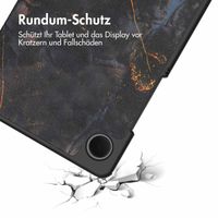 imoshion Design Trifold Klaphülle Samsung Galaxy Tab A11 / A9 8.7 Zoll - Black Marble