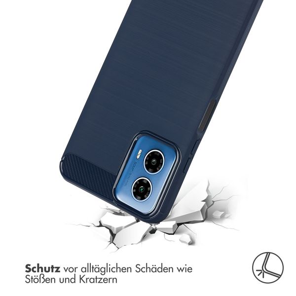 imoshion Brushed Back Cover Motorola Moto G34 - Dunkelblau