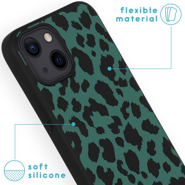 imoshion Design Hülle für das iPhone 13 Mini - Leopard - Schwarz / Grün