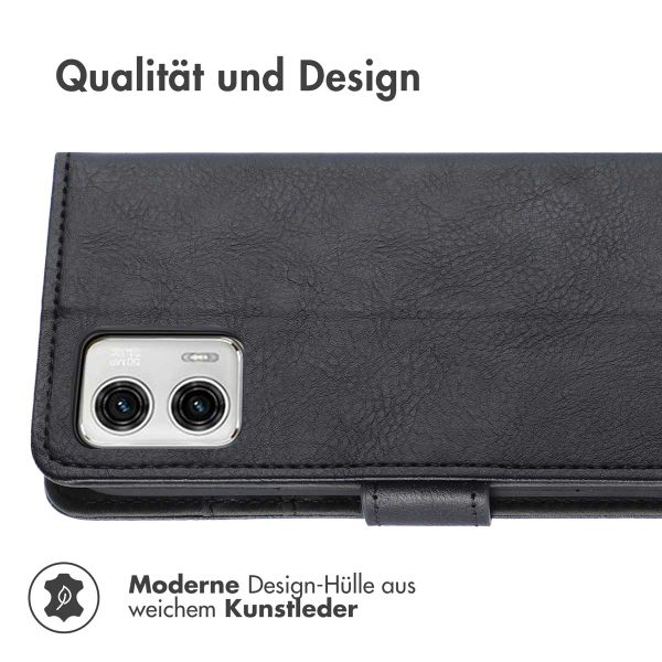 imoshion Luxuriöse Klapphülle Motorola Moto G73 - Schwarz