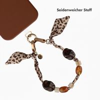 Selencia Satin Stone-Handykette - Sand