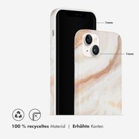 Selencia Aurora Fashion Back Case für das iPhone 14 Plus - ﻿Strapazierfähige Hülle - 100 % recycelt - Weißer Marmor