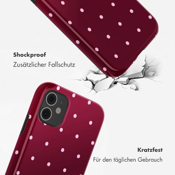 Selencia Vivid Back Cover Apple iPhone 11 - Happy Dots Burgundy