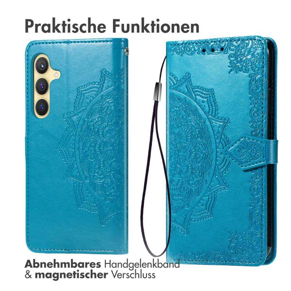 imoshion Mandala Klapphülle Samsung Galaxy S25 Plus - Türkis