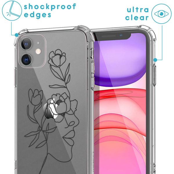 imoshion Design Hülle mit Band für das iPhone 11 - Woman Flower