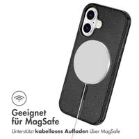 imoshion Sparkle Back Cover mit MagSafe für das Apple iPhone 16 - Glitzer Schwarz