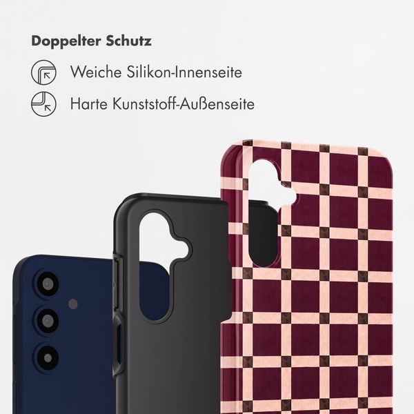 Selencia Vivid Back Cover Samsung Galaxy A16 - Check This Burgundy