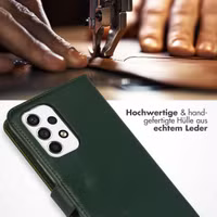 Selencia Echtleder Klapphülle Samsung Galaxy A53 - Grün