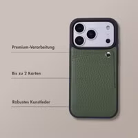 Selencia Riva Back Cover mit Kartenfach Apple iPhone 17 Pro - Sage Green
