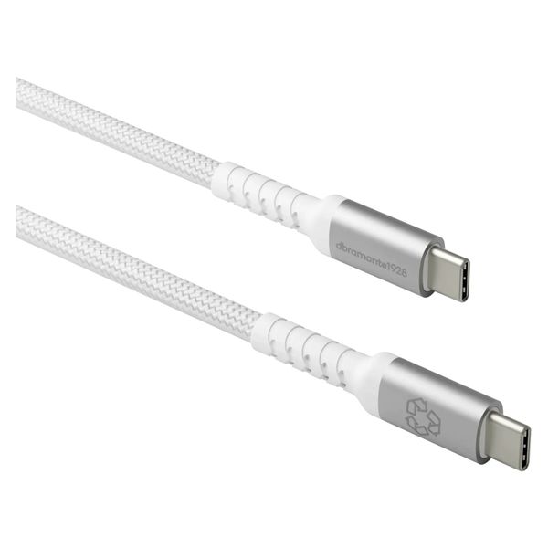 dbramante1928 Re-charge USB-C-zu-USB-C-Ladekabel 100 W - 3 Meter - Weiß