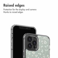 imoshion Design Hülle Apple iPhone 12 (Pro) - Smoke Green Flowers