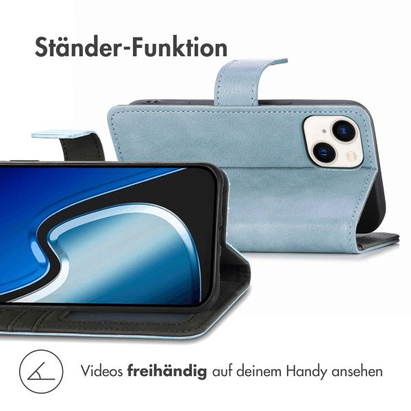 imoshion Luxuriöse Klapphülle Apple iPhone 15 - Hellblau