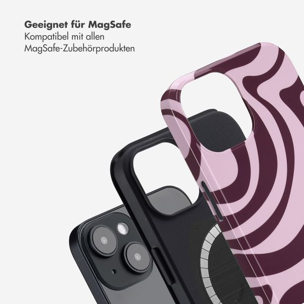 Selencia Vivid Rückabdeckung mit MagSafe Apple iPhone 14 - Wavy Swirl Pink Plum