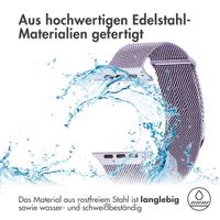 imoshion Mailändische Magnetarmband für die Apple Watch Series 1-10 / SE / Ultra (2) - 42/44/45/46/49 mm - Größe S - Violett